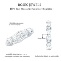 Certified Moissanite Designer Wedding Band
