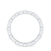 Princess and Baguette Cut Zircon Alternate Eternity Ring