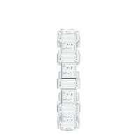 Princess and Baguette Cut Zircon Alternate Eternity Ring