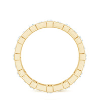 Princess and Baguette Cut Zircon Alternate Eternity Ring