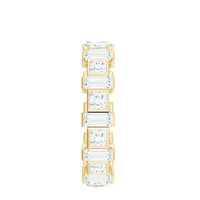 Princess and Baguette Cut Zircon Alternate Eternity Ring