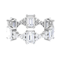 7 CT Designer Zircon Eternity Ring in Prong Setting