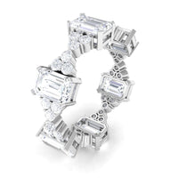 7 CT Designer Zircon Eternity Ring in Prong Setting