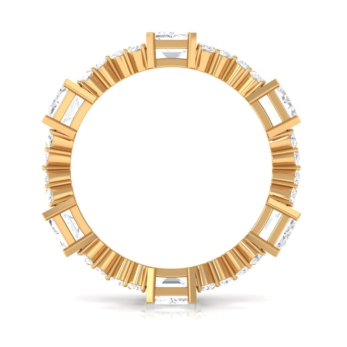 7 CT Designer Zircon Eternity Ring in Prong Setting