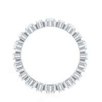 Oval Cut Moissanite Full Eternity Wedding Band