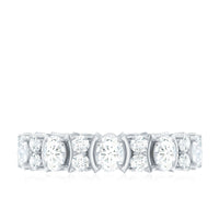 Oval Cut Moissanite Full Eternity Wedding Band