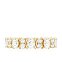 Oval Cut Moissanite Full Eternity Wedding Band