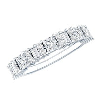 Designer Cubic Zirconia Half Eternity Band Ring