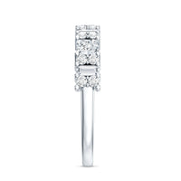 Designer Cubic Zirconia Half Eternity Band Ring
