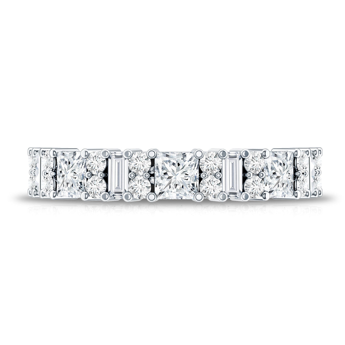 Designer Cubic Zirconia Half Eternity Band Ring