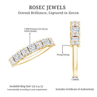 Designer Cubic Zirconia Half Eternity Band Ring