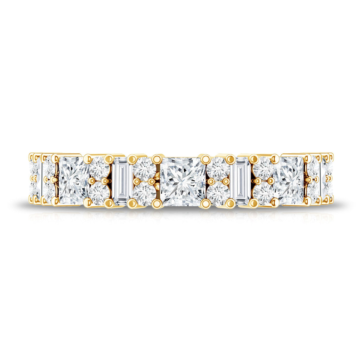 Designer Cubic Zirconia Half Eternity Band Ring