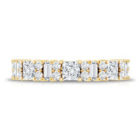 Designer Cubic Zirconia Half Eternity Band Ring