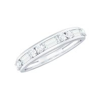 Moissanite Half Eternity Stackable Band Ring