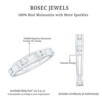 Moissanite Half Eternity Stackable Band Ring
