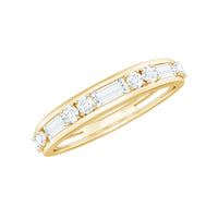 Moissanite Half Eternity Stackable Band Ring