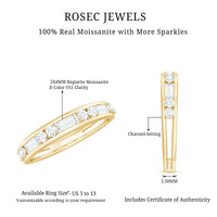 Moissanite Half Eternity Stackable Band Ring