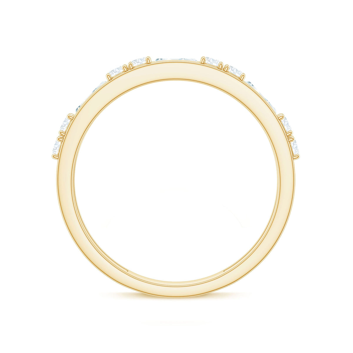 Moissanite Half Eternity Stackable Band Ring