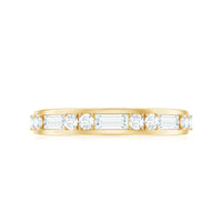 Moissanite Half Eternity Stackable Band Ring