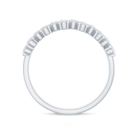 Bezel Set Moissanite Half Eternity Ring for Women