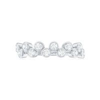 Bezel Set Moissanite Half Eternity Ring for Women