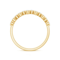 Bezel Set Moissanite Half Eternity Ring for Women