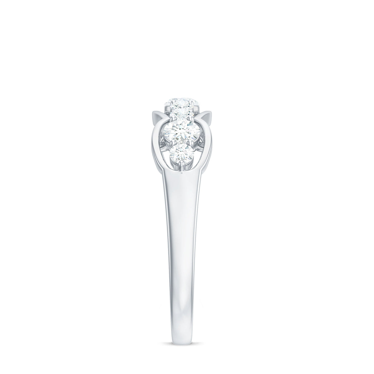 Round Cut Cubic Zirconia Anniversary Ring for Women