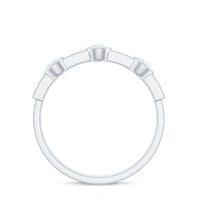 Certified Moissanite Semi Eternity Wedding Band Ring