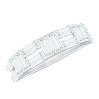 Bar Set Moissanite Baguette Wedding Band Ring