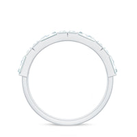 Bar Set Moissanite Baguette Wedding Band Ring