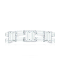 Bar Set Moissanite Baguette Wedding Band Ring