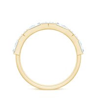 Bar Set Moissanite Baguette Wedding Band Ring