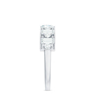 Baguette and Round Cut Moissanite Stackable Eternity Band