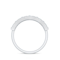 Baguette and Round Cut Moissanite Stackable Eternity Band