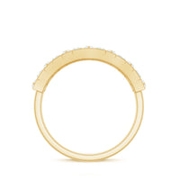 Baguette and Round Cut Moissanite Stackable Eternity Band