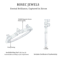 1 CT Cubic Zirconia Minimal Wedding Band Ring
