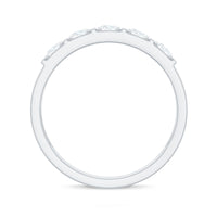 Round Cut Certified Moissanite Five Stone Anniversary Band for Men