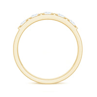 Round Cut Certified Moissanite Five Stone Anniversary Band for Men