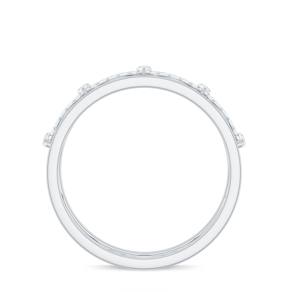 Simulated Diamond Infinity Wedding Band Ring