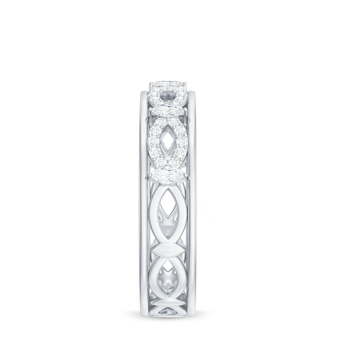 Simulated Diamond Infinity Wedding Band Ring