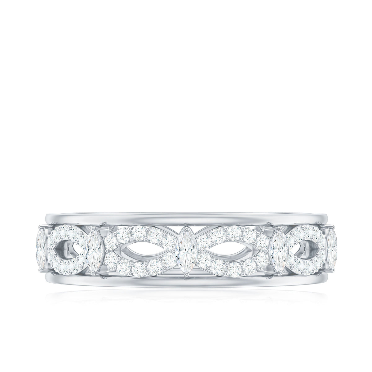 Simulated Diamond Infinity Wedding Band Ring