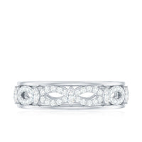 Simulated Diamond Infinity Wedding Band Ring