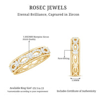 Simulated Diamond Infinity Wedding Band Ring