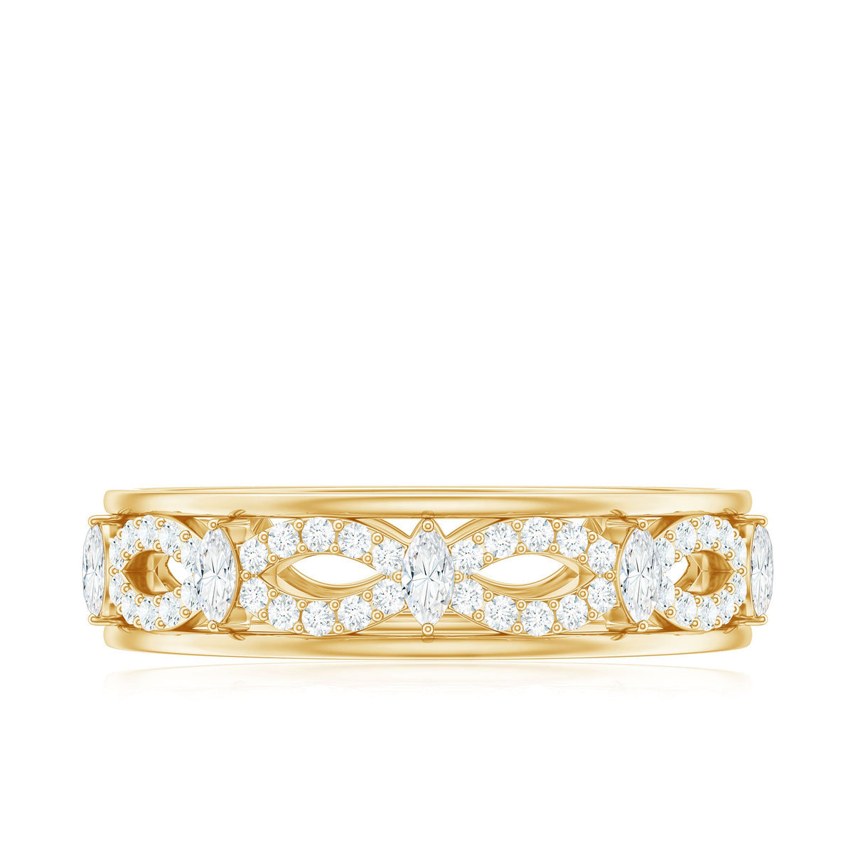 Simulated Diamond Infinity Wedding Band Ring
