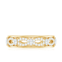 Simulated Diamond Infinity Wedding Band Ring
