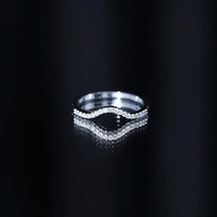 Rosec Jewels real diamond curved enhancer ring with sparkling white diamonds, designed to complement an engagement ring.