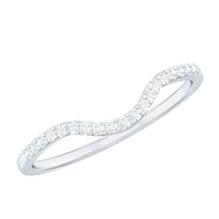 Real diamond curved enhancer for engagement ring by Rosec Jewels, showcasing sparkling diamonds and elegant design.