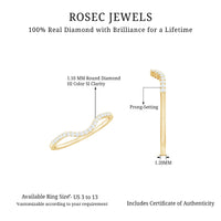 Real diamond curved enhancer ring by Rosec Jewels, featuring sparkling diamonds that complement an engagement ring.
