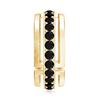 Black diamond wedding band for men by Rosec Jewels, lab-created ring with a sleek, polished finish and embedded black diamonds.