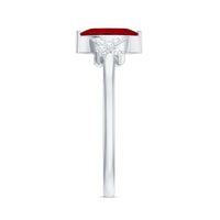 Marquise Cut Lab Created Ruby Designer Engagement Ring